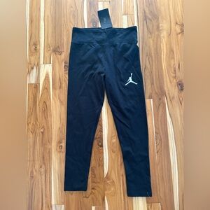 Jordan Kids Black Leggings with White Logo